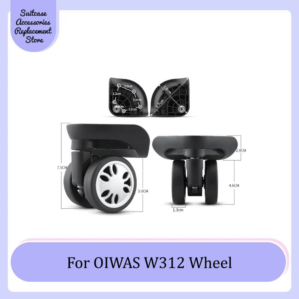 

For OIWAS W312 Universal Wheel Replacement Suitcase Smooth Silent Shock Absorbing Wear-resistant Wheel Accessories Caster Wheels