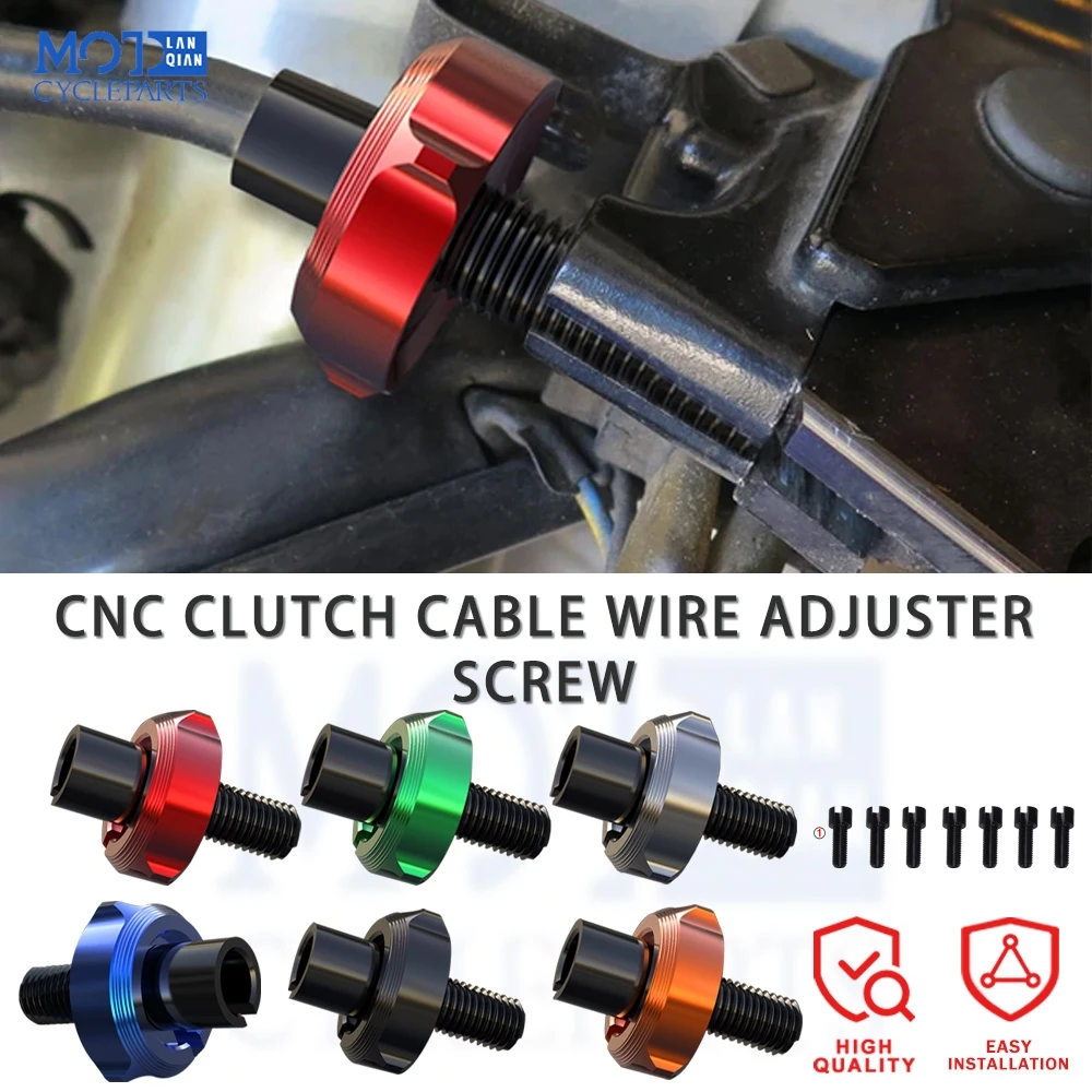 Clutch Cable Wire Adjuster For YAMAHA YZF R25 R3 R125 MT25 MT03 MT125 TDM 850/900 WR 250 R/X XT660 BT1100 Motorcycle M10 Screws