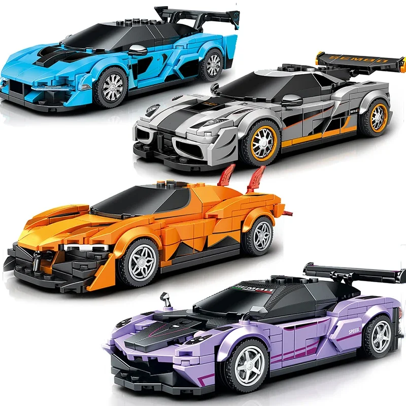 City Technical Car Speed Champion Supercar Sports Racing Car Moc Diy Building Blocks Set Educational Toys