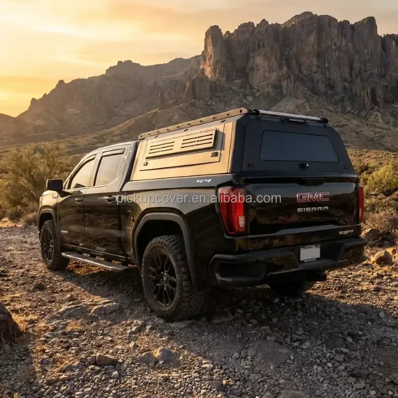 Factory Direct Sales 4x4 Accessories Aluminum Truck Canopy Waterproof and Locking Topper Camper Canopy for Ford F150 Ram 1500
