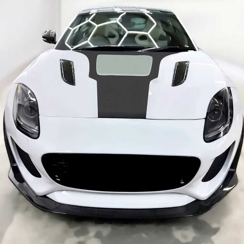 

2013-2020 Model for Jaguar F-TYPE Front Bumper Carbon Fiber Front Lip Front Grille Decoration Car Body Kit Modification