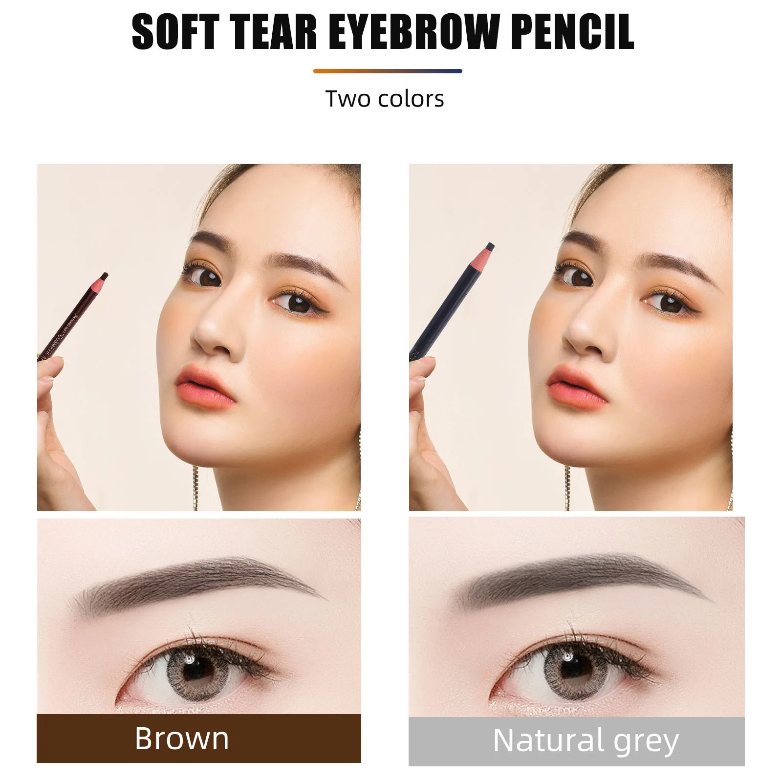 10 Uds. Lápices de cejas impermeables para mujer, bolígrafos para cejas naturales de larga duración, maquillaje portátil, regalo de cosméticos amigable para viajes