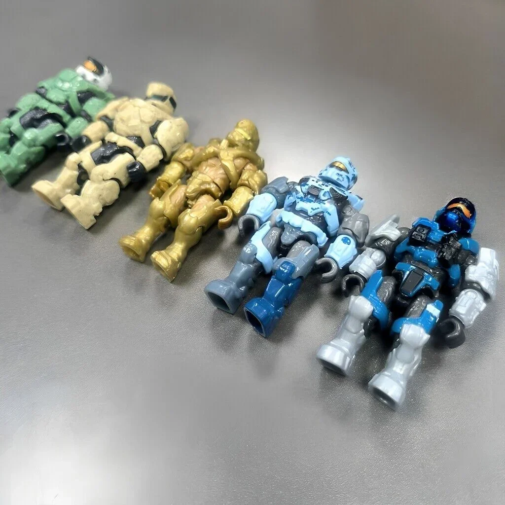 5Pcs Mega Construx Blocks INFINITE UNSC Spartan Mark VII Bazaar Stone Carter