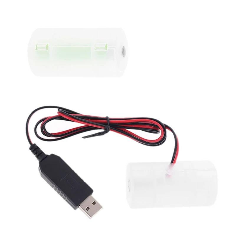 

USB Battery Power Supply Adapter Can Replace 1 to 4pcs 1.5V 3V 4.5V 6V D Size