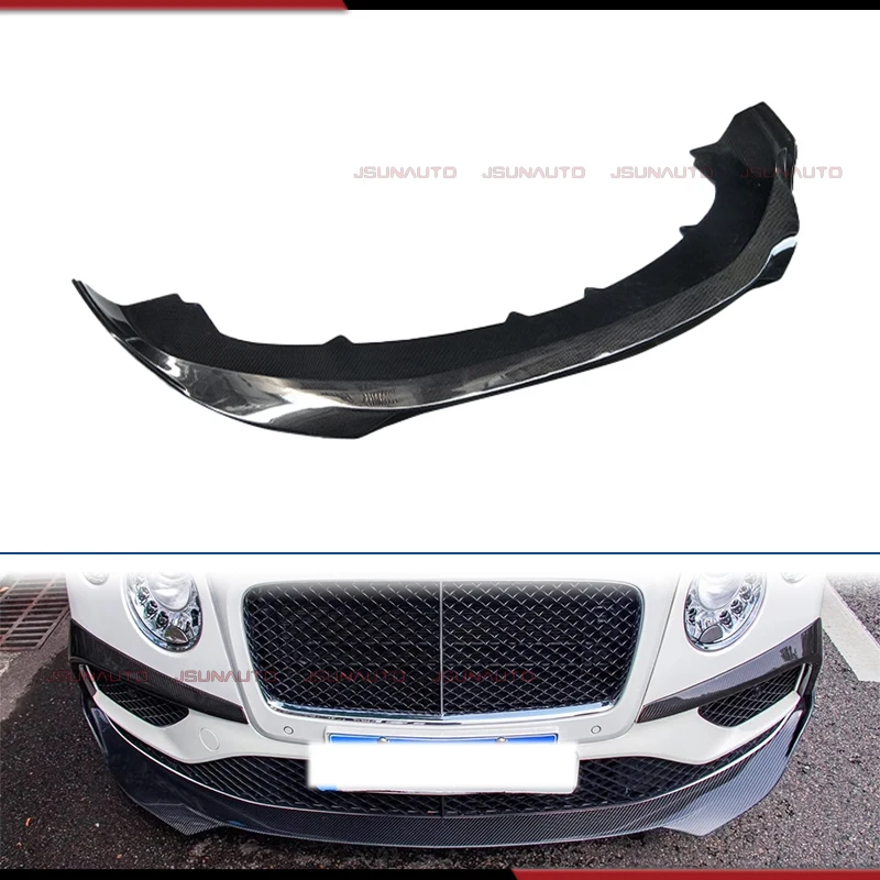 Front Diffuser For 12-14 Bentley Continental GT ST Style Auto Facelift Body Kit Bumper Lip For Bentley GT Carbon Plate