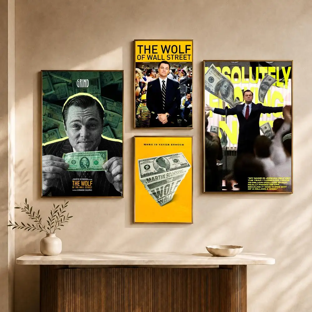 Movie Wolf Wall Street Finance Poster HD Wall Decor Apartment Dorm Office Cafe Bedroom Home Gift