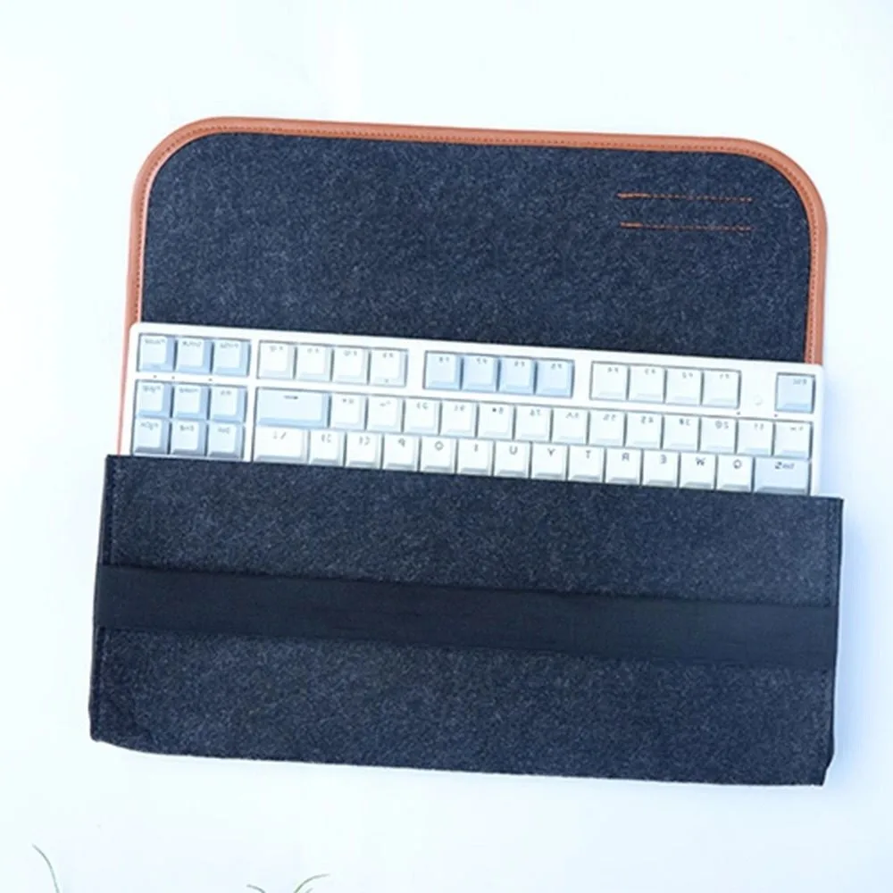 Thickened Keyboard Protective Cover Soft Dust Proof Keyboard Carrying Case Large Capacity Skin-friendly Keyboard Felt Bag Office
