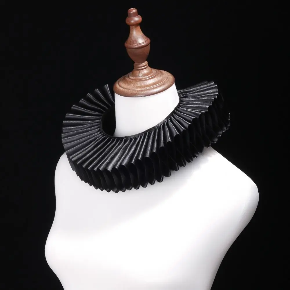 Detachable Shakespeare Neck Ruffled Collar Elegant Opera Renaissance False Collar Victorian Costume White Retro Ruff Collar