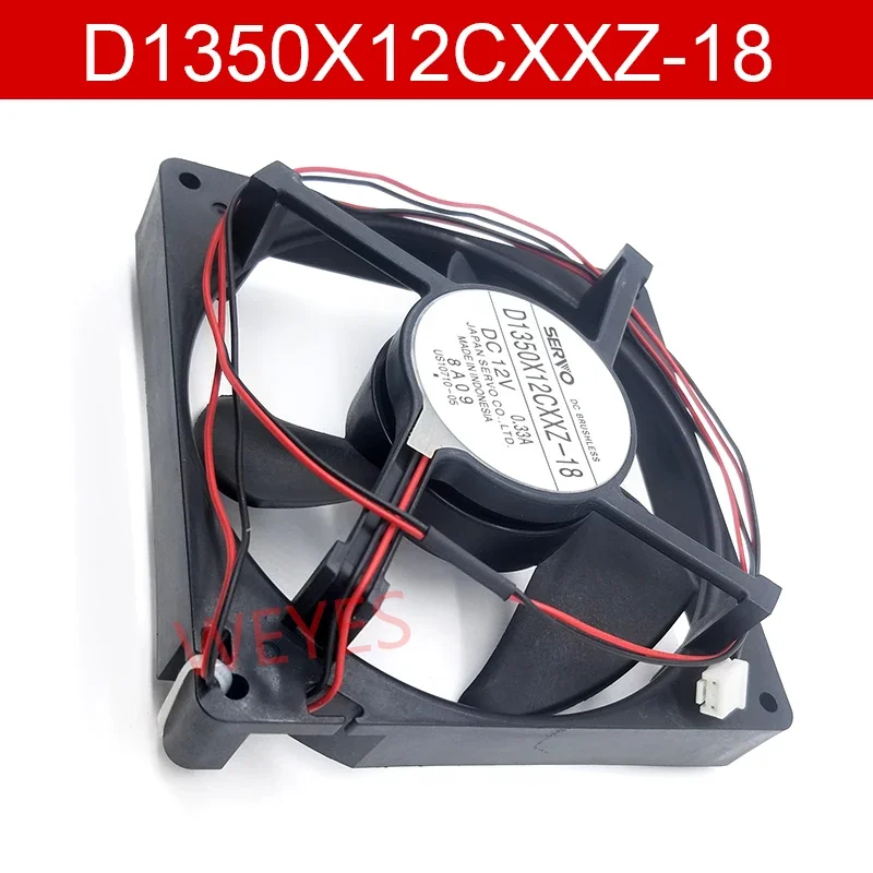 

DC12V New D1350X12CXXZ-18 Cooler For Refrigerator Cooling Fan 125*125*20MM 0.33A Two Pins For SERVO