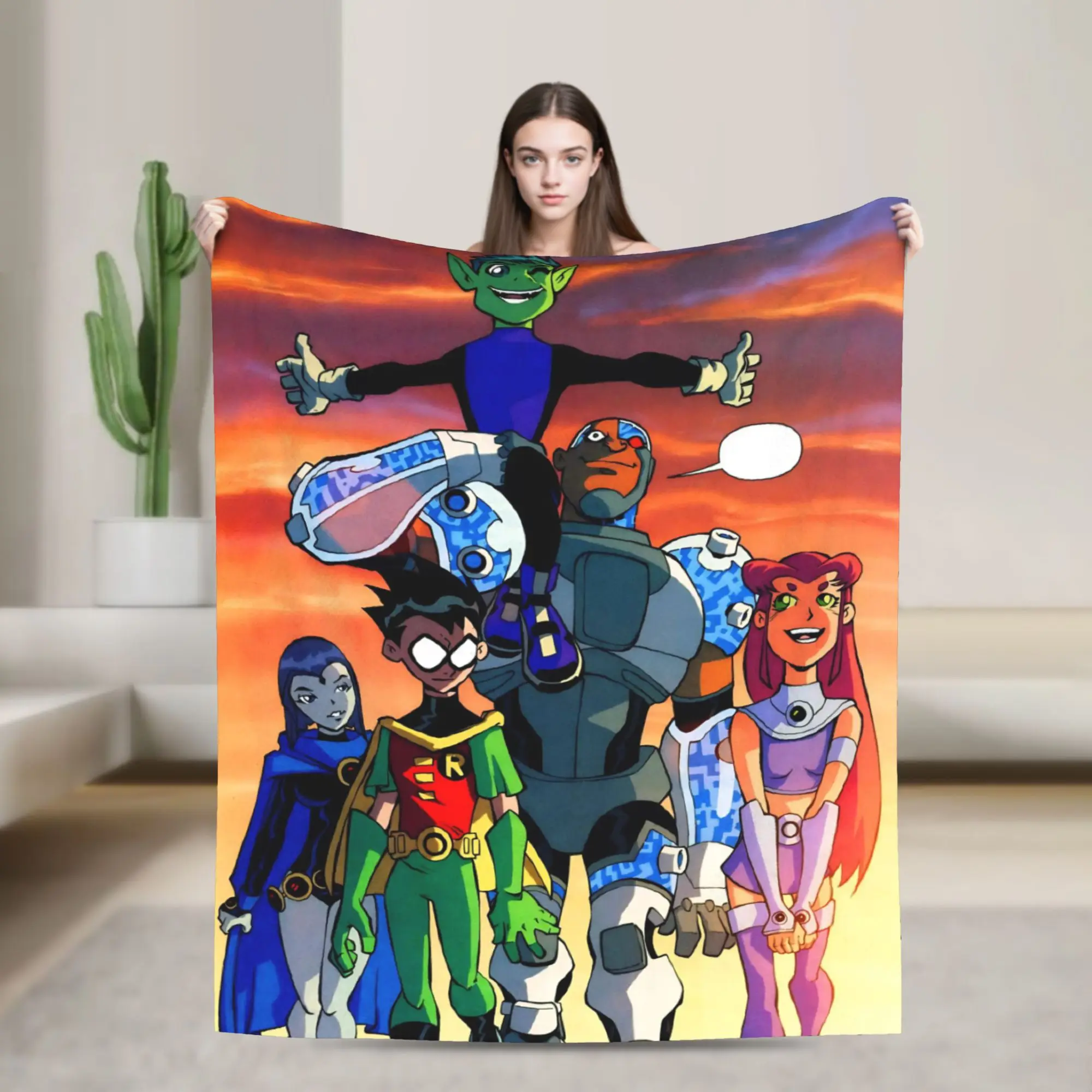 Teens-Go Cartoon Blanket Flannel All Season Anime  Multifunction Super Soft Throw Blankets for Bed Car Quilt