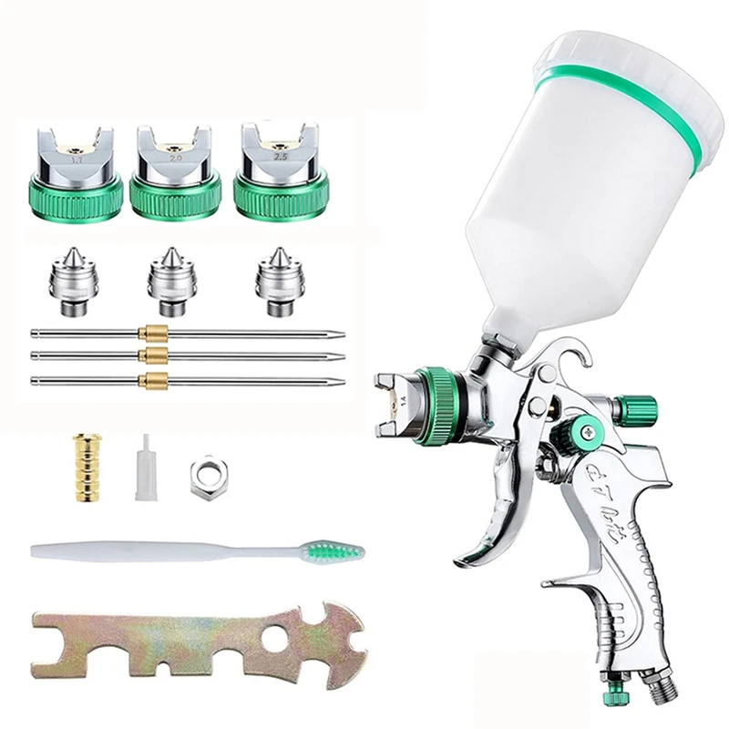 

Professional HVLP Spray Tools 1.4/1.7/2.0/2.5 Mm Steel Nozzle Gravity Spray Tools Cars Furnitures DIY Painting Kit