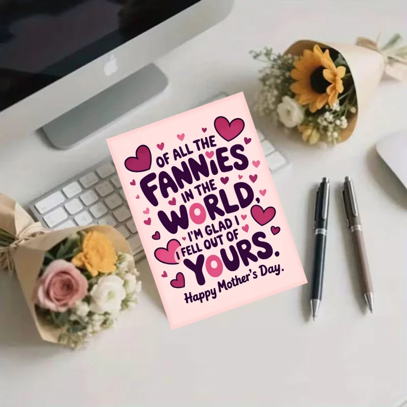 1set with Envelope Mother's Day Card, Funny & Heartfelt Sentimental for Mom - Unique Motherhood Wishes from or - Happy Wedding