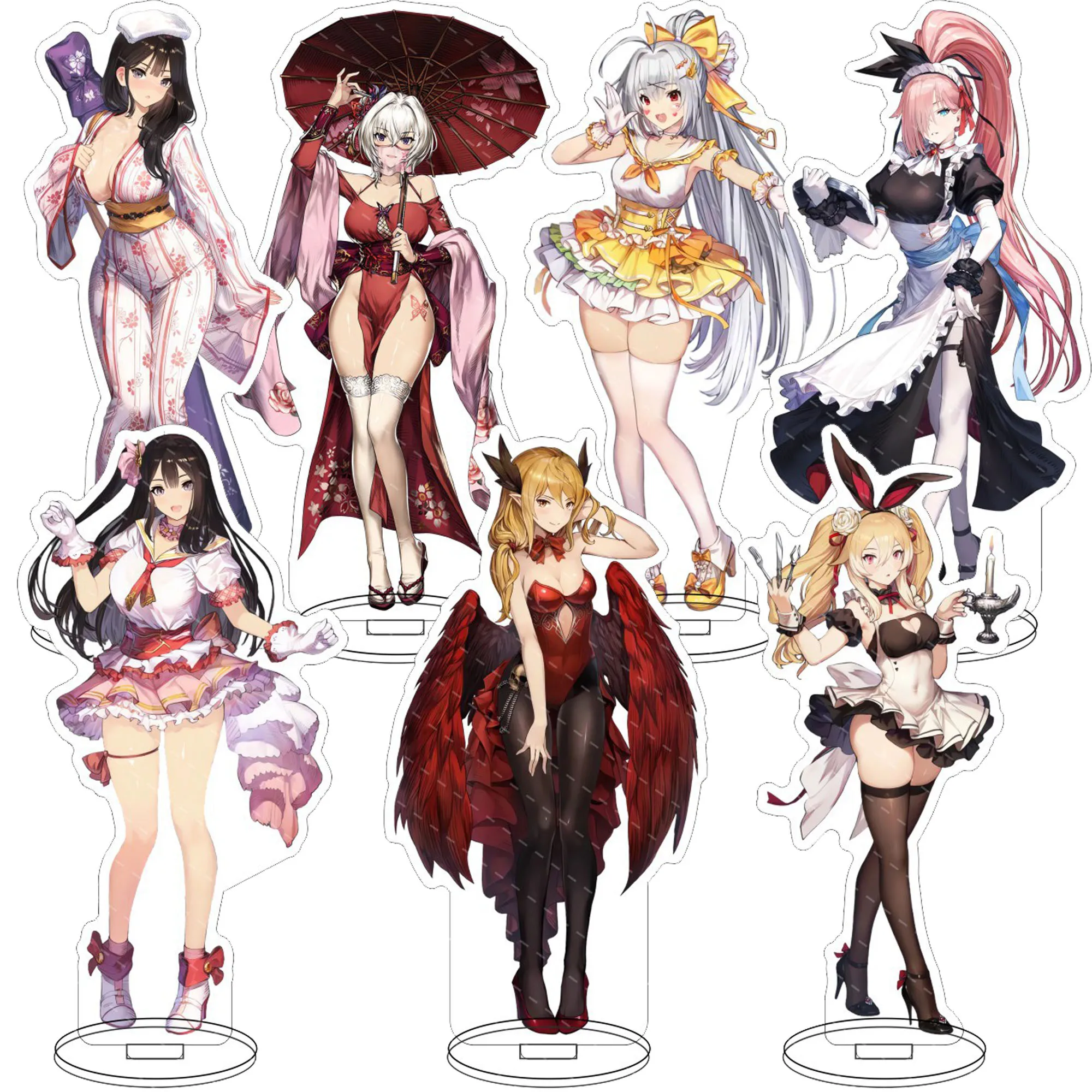 Game Browndust 2 Acrylic Figures Stand Model Plate Cartoon Display Decor Desktop Key Chain Friends Fan Gift Decoration Anime