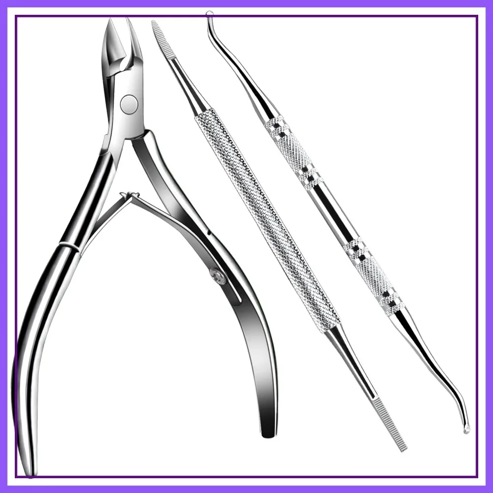 

Ingrown Toenail Tool Kit, Stainless Steel Clippers File and Lifter for Pedicure