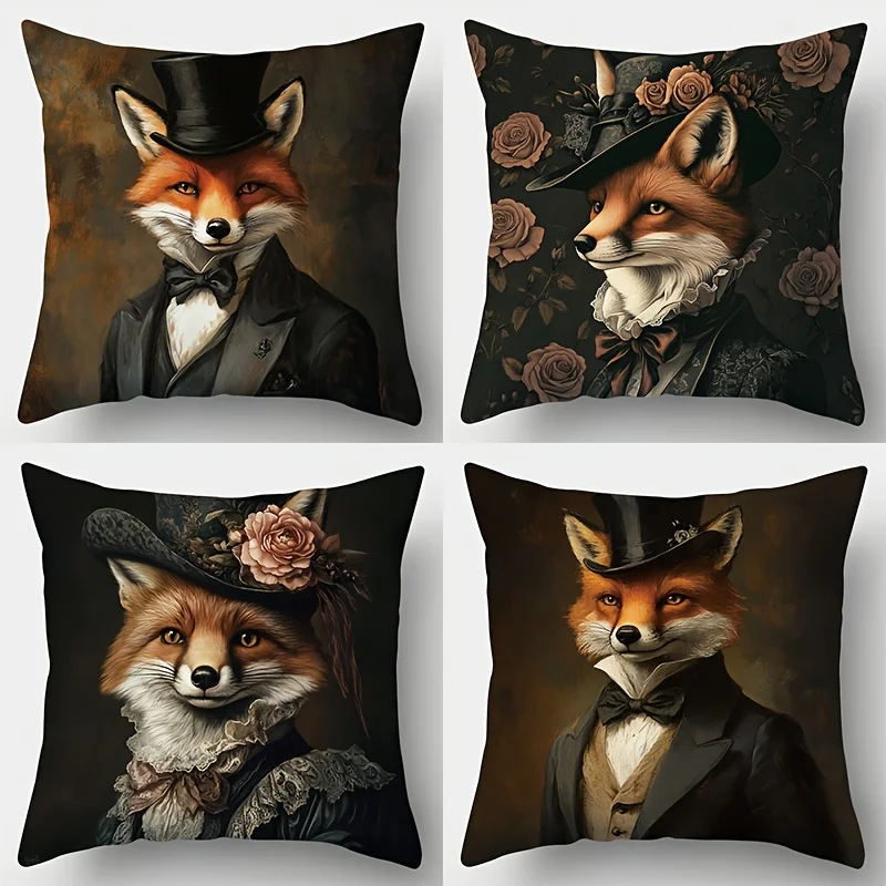 4-piece set featuring a vintage and elegant style adorned  patterns dressed in classic and exquisite attire, insert not included