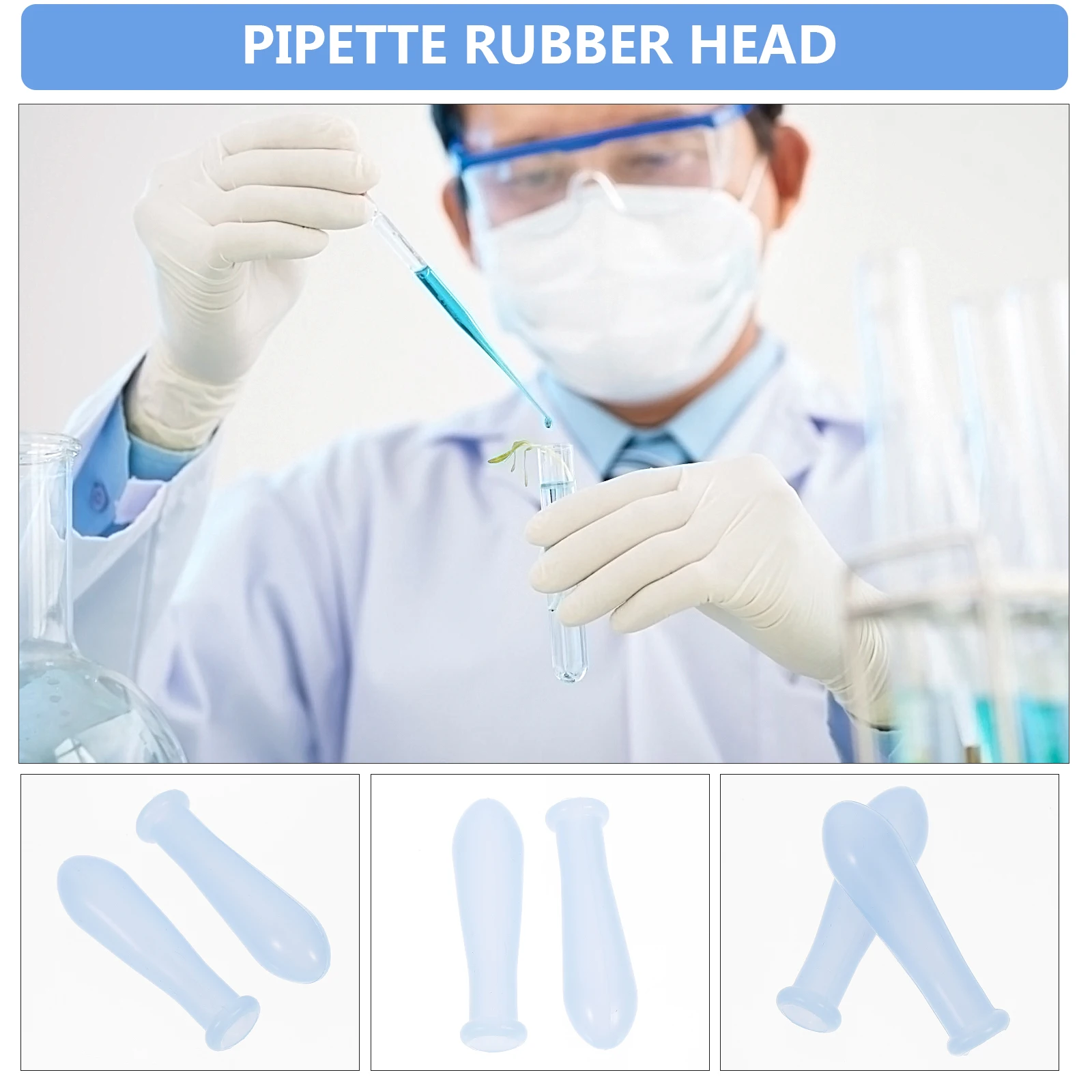 

10 Pcs Mini Dropper Tip Droppers Pipettes Silica Gel Silicone Glass Bottle Replacement Caps