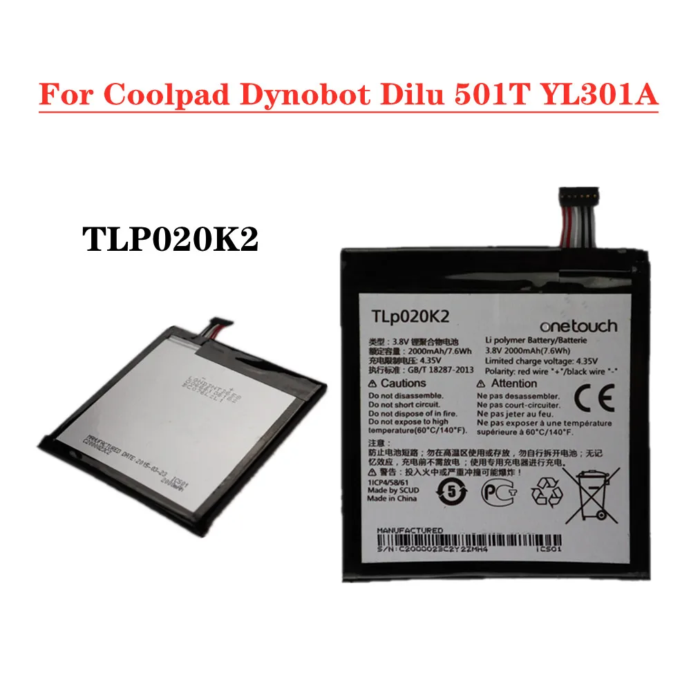 

High Quality 2000mAh TLp020KJ TLp020K2 Battery For Alcatel One Touch Idol 3 (4.7) 6039 6039H 6039Y 6039K Replacement Batteries