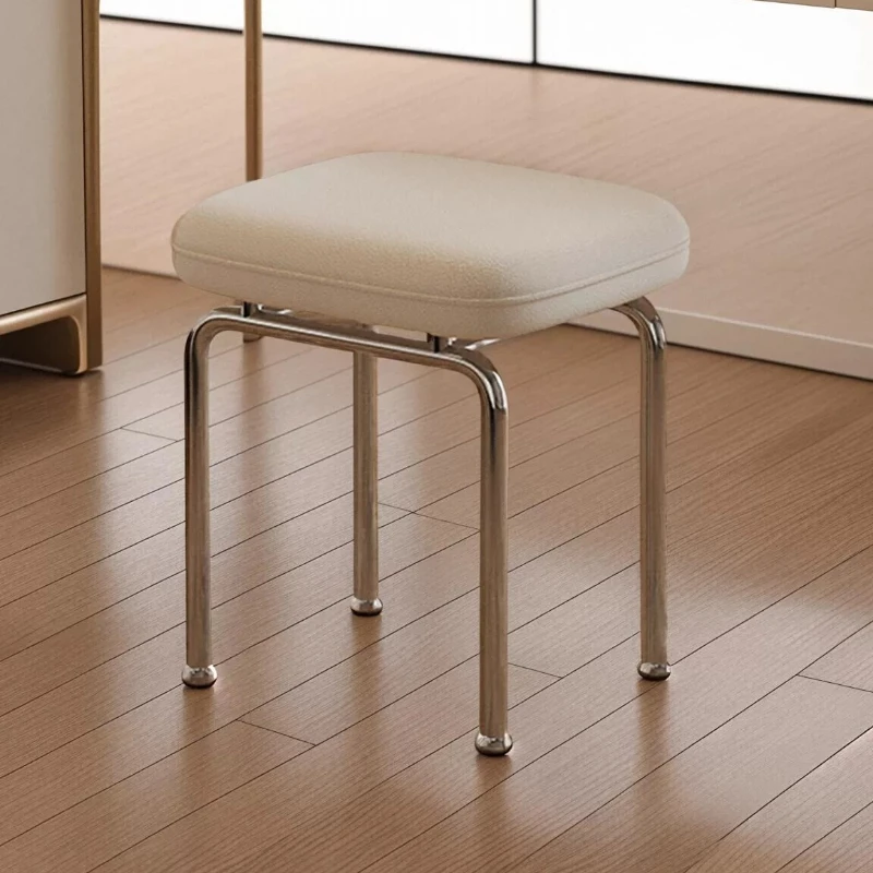 French-style Vanity Stool Cream-colored Bedroom Luxurious Vanity Stool Upscale Feel Home Furniture Sgabello Per Trucco ZY40HZD