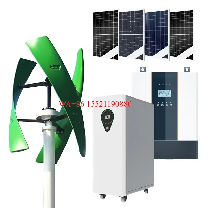 WMWMNU 5kw Hybrid Wind Solar Power System Wind Turbine Generator for Home Farm Use