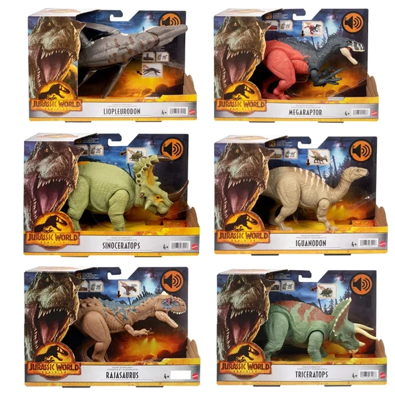 

Jurassic World Dominion Roaring Predators Liopleurodon Roaring Triceratops with Attack Motion and Sound Dino Figure Model Gifts