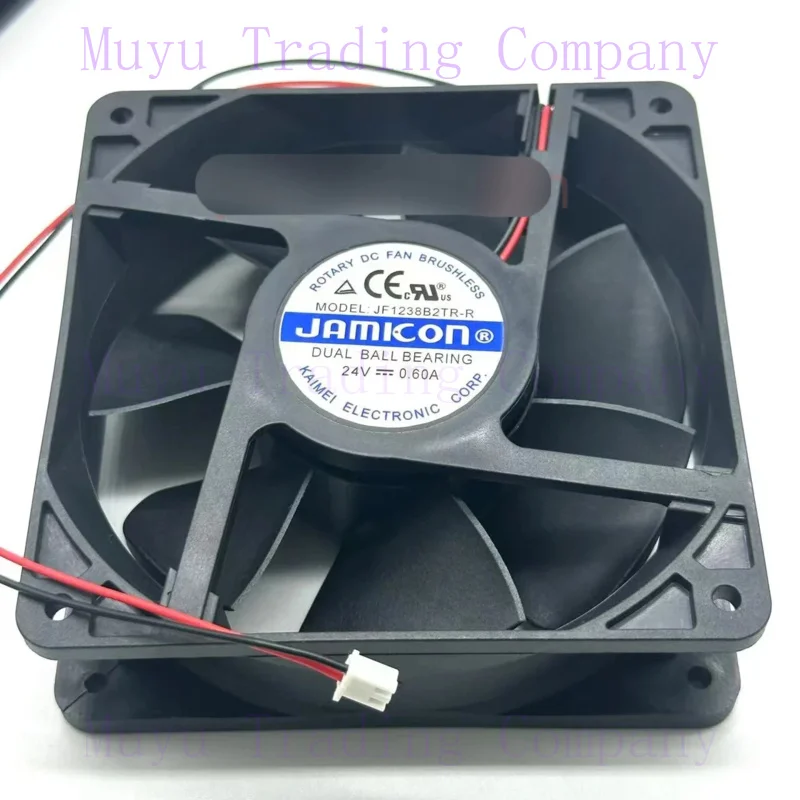 FOR Jamicon JF1238B2TR-R DC 24V 0.60A 120x120x38mm 2-Wire Server Cooling Fan