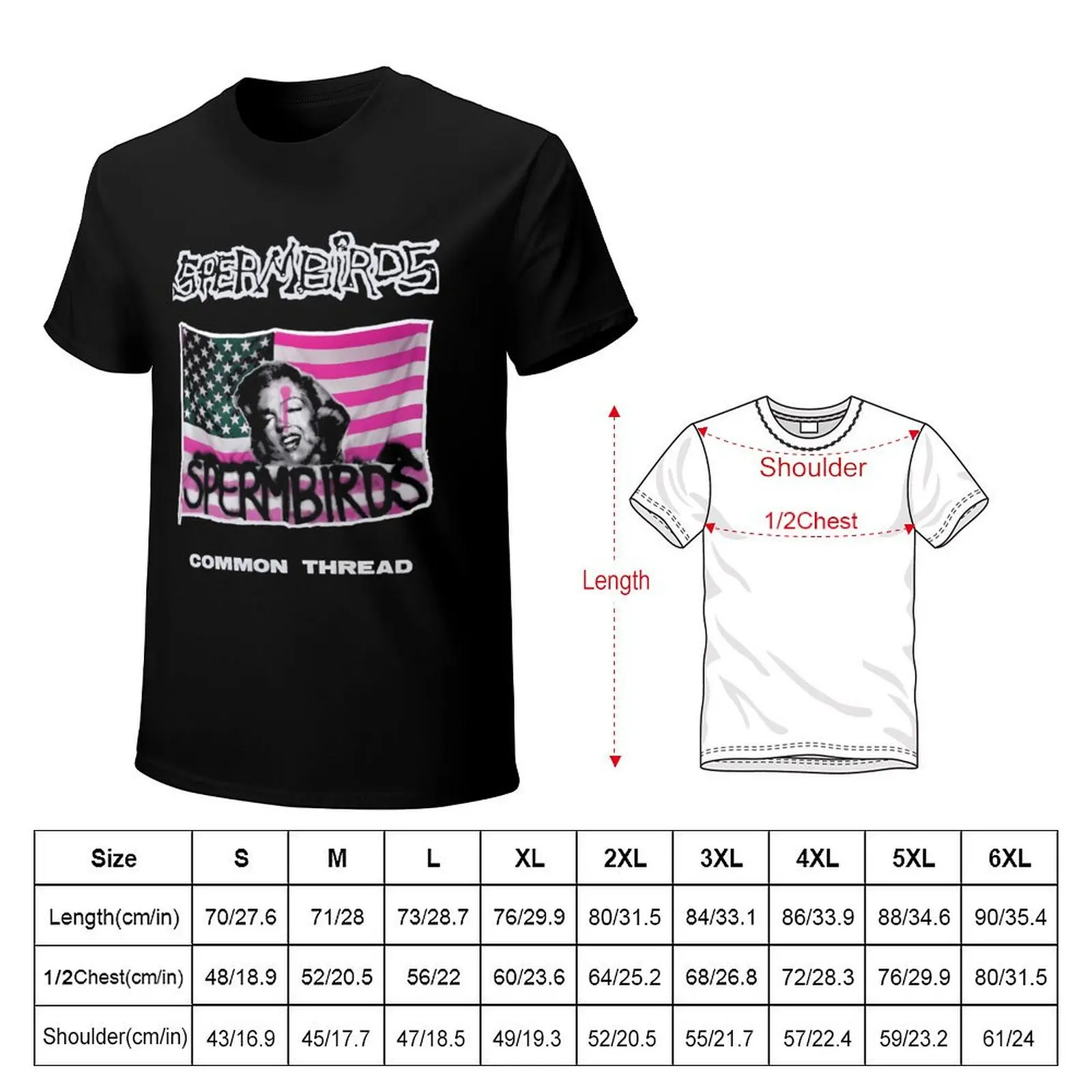 Spermbirds - Common Thread T-Shirt Plus Size Summer Casual T-Shirt