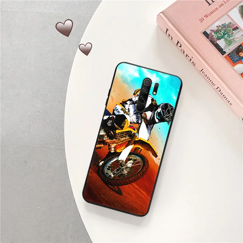 Silicone Soft Phone Case for Redmi 9c 9a 9i a1 a2 Plus k60 k60e k50 k40 Note 9 Pro 9s 9t 8 8t 7 cc9 Flying Rider Motocross Cover