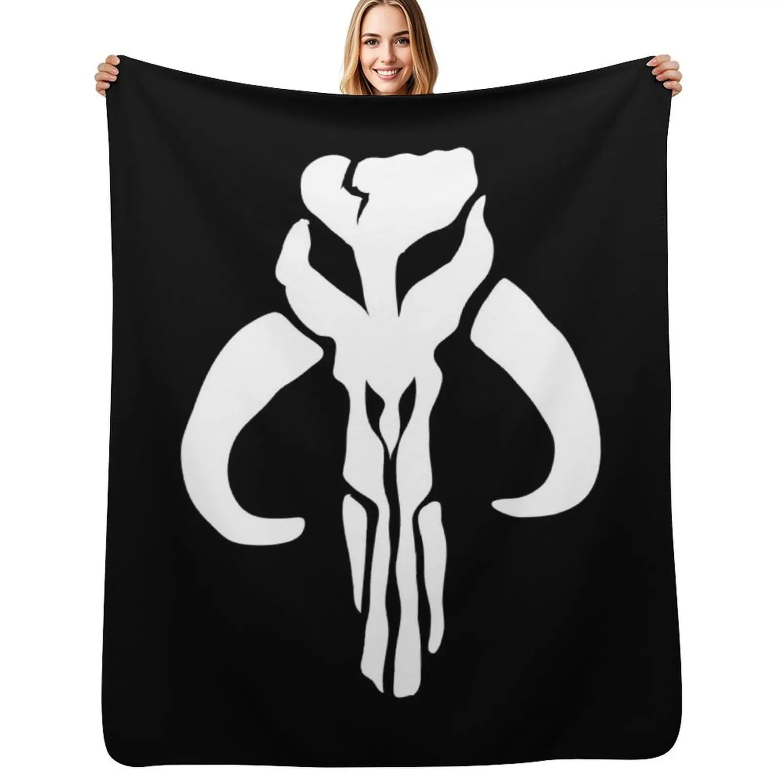 

Mando in White Throw Blanket Thermal Sofas Luxury Brand for babies Blankets