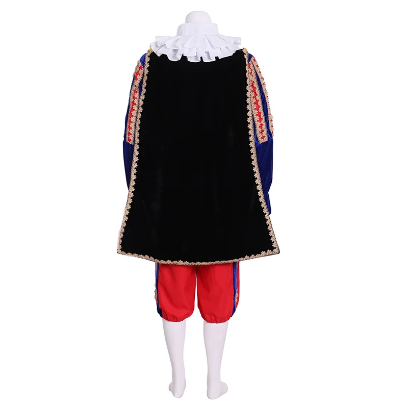 

Tudor Renaissance Medieval Elizabethan Cosplay Costume Adult Mens Full Set Stage PerformanceOutfit