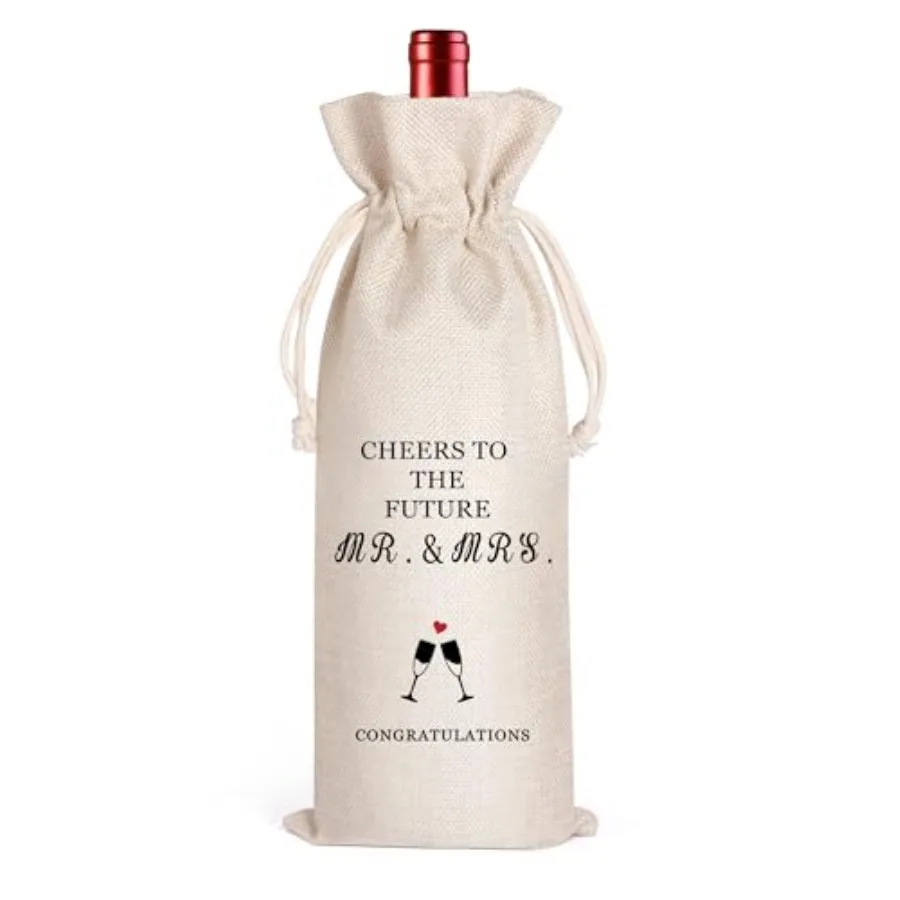 

Mr and Mrs Wine Bag - Engagement and Wedding Gift, Cheers to The Future