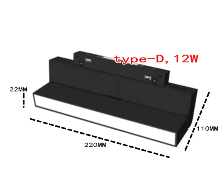 

1pcs Magnetic LED Track Light 6W 12W Recessed Ceiling Lamp LED Downlight Spotlight Floodlight DC48V Aluminum Indoor Lighting