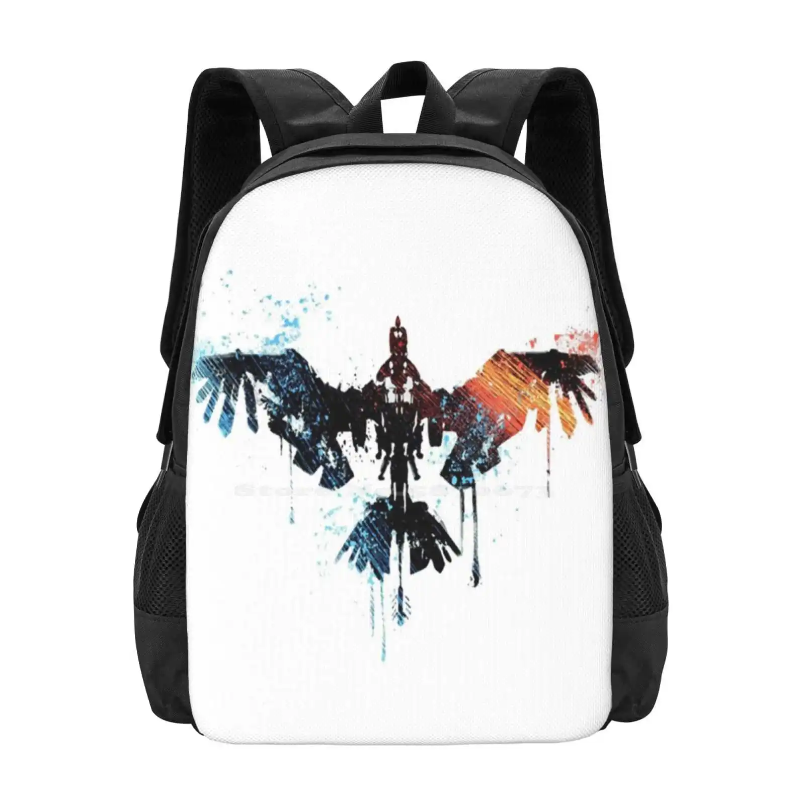 Eagle Wing Abstract Color Hot Sale Schoolbag Backpack Fashion Bags Video Game Games Gamer Gaming