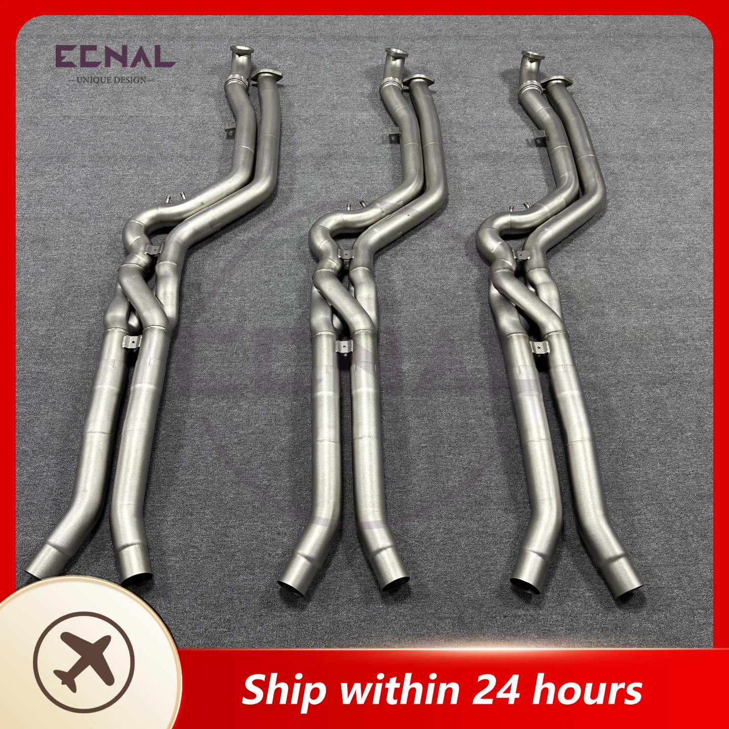 

Ecnal Exhaust Mid Pipe for BMW G80 M3 G82 M4 G87 M2 S58 3.0T Z-Pipe Design 76mm/3inches SS304 Sport Exhaust System