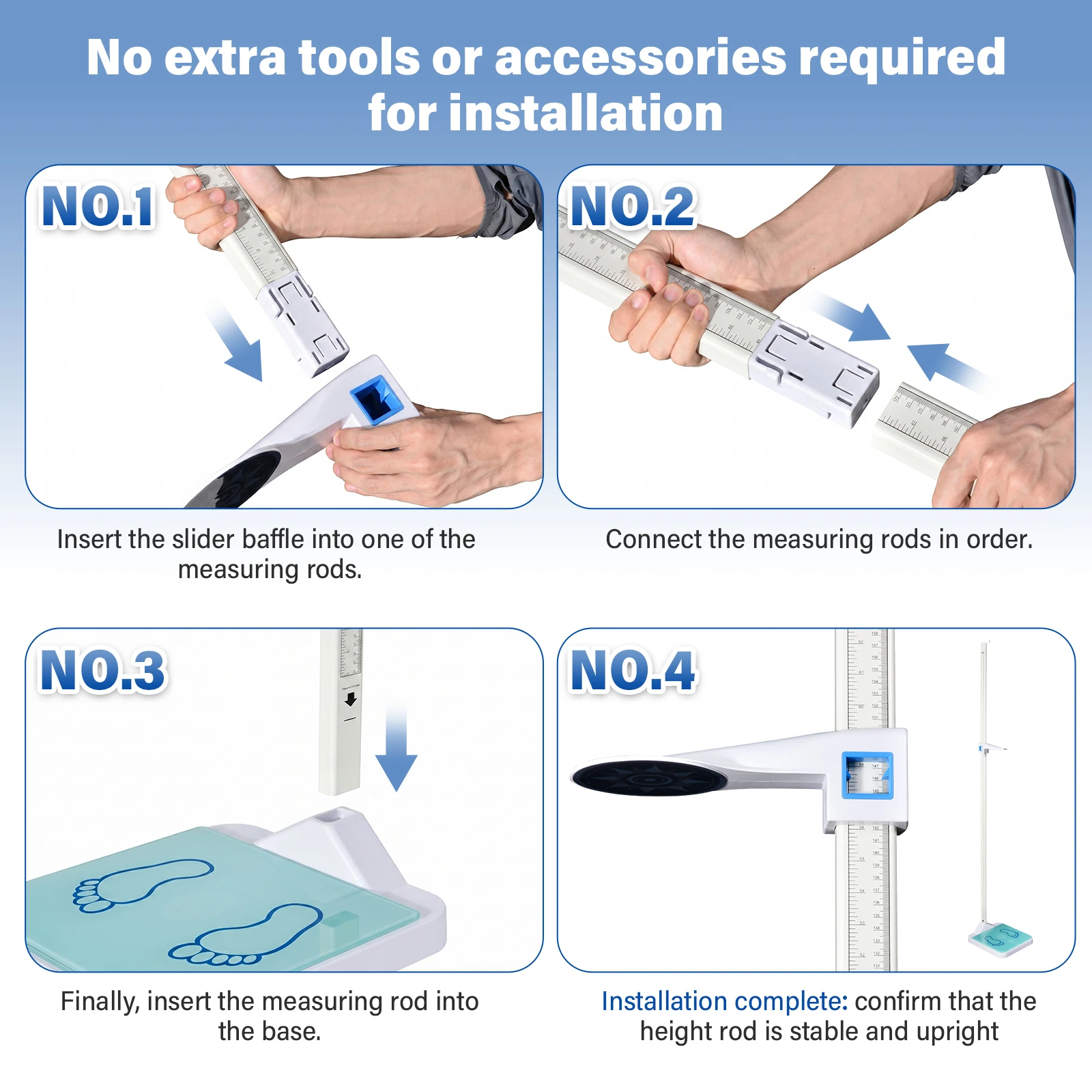Digital Physician Scale with Height Rod