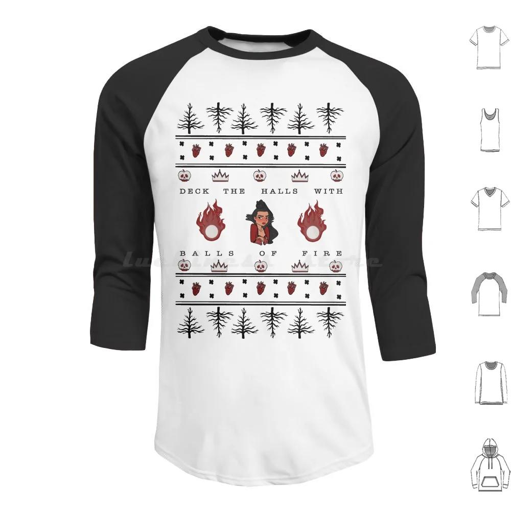 Ouat |   Deck The Halls Hoodies Manga Longa Ouat Era uma vez Regina Mills The Evil Queen Lana Parrilla Evil Regal