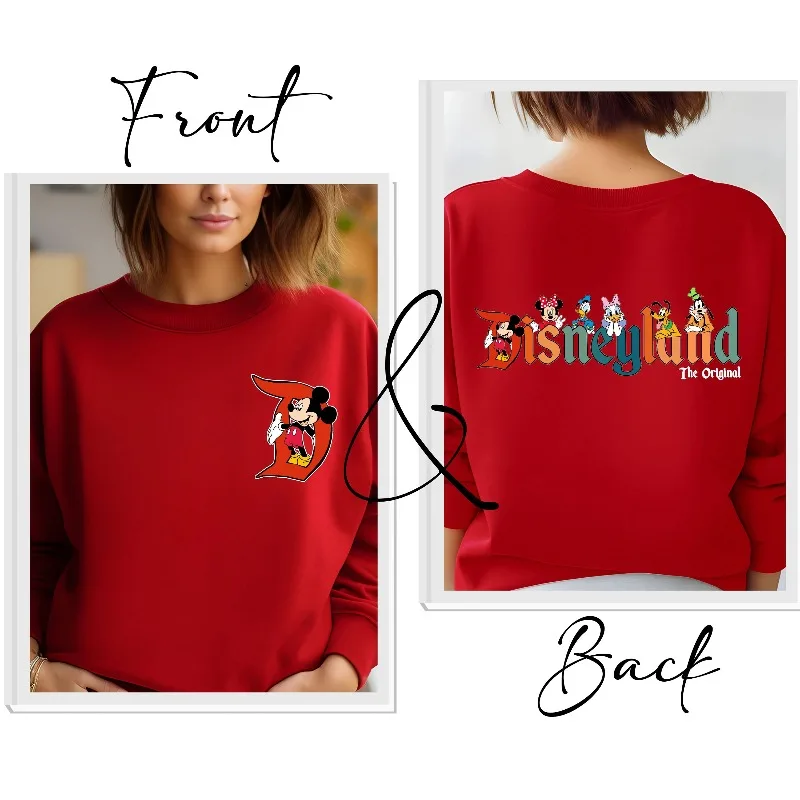 Спортивная одежда Disney с Микки и друзьями, женская осенне-зимняя новая повседневная модная мужская и женская уличная одежда