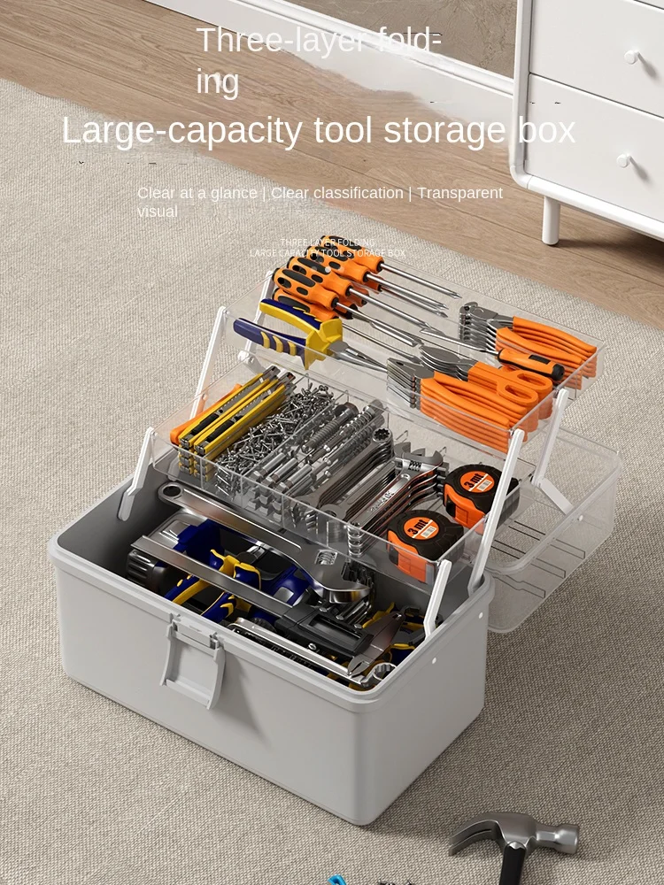 

Toolbox Household Hardware Parts Screw Storage Transparent Plastic Storage Needle and thread Sundries sorting box