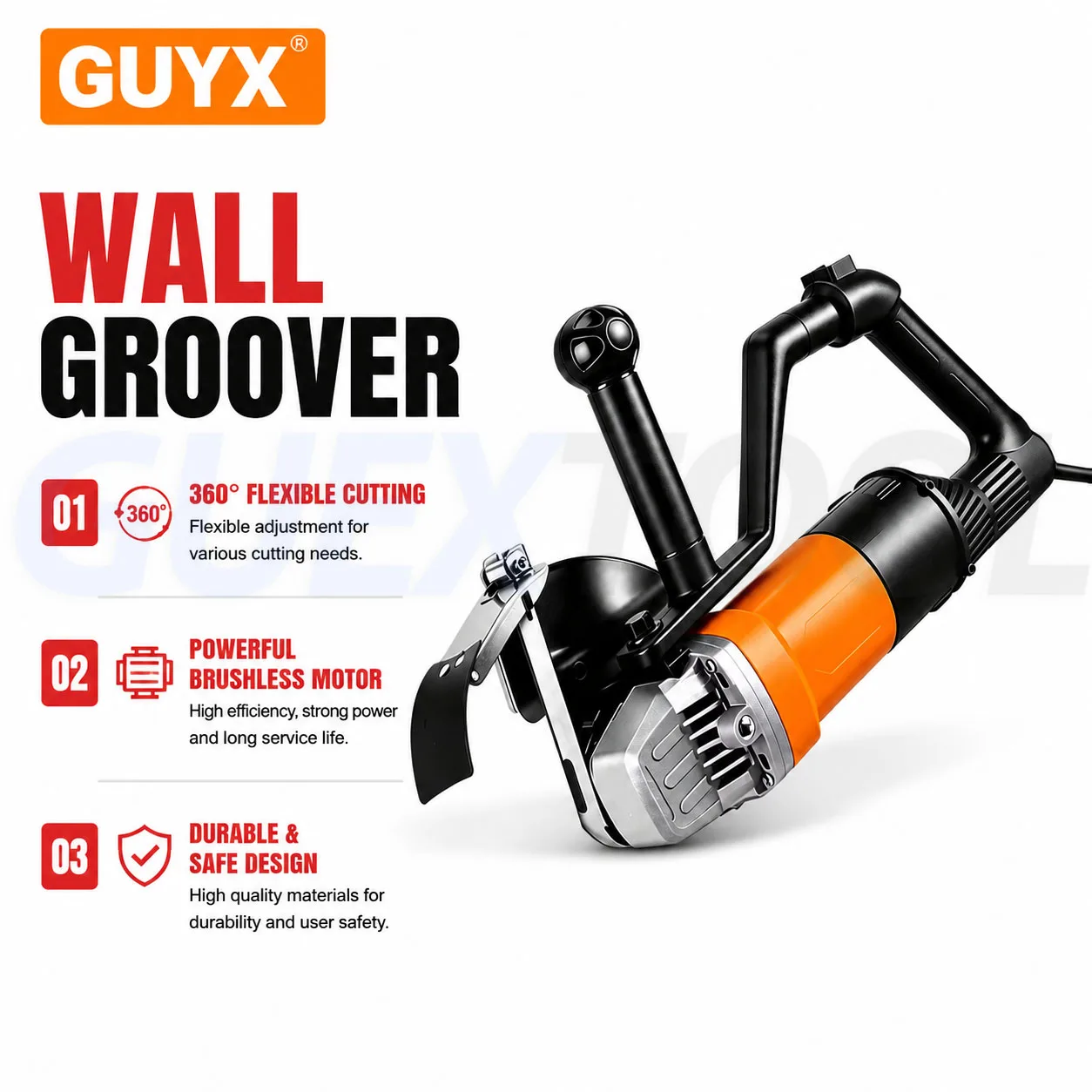 Brushless Dust-free Cutting Machine Concrete Wall Chaser For Water Electric Wire Groove Installation Without Saw Blade