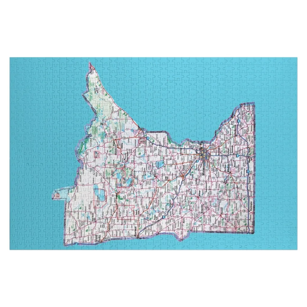 

Minnesota Roadmap Jigsaw Puzzle Picture Photo Puzzle
