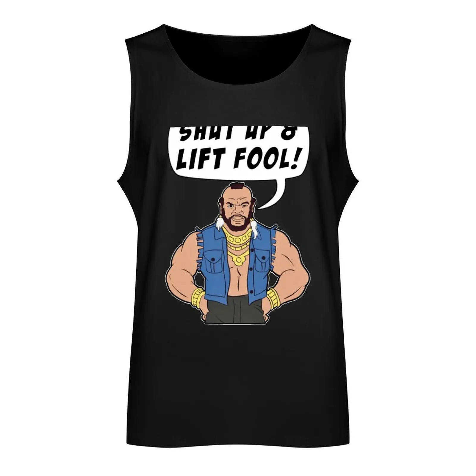 Mr T Shut Up & Lift Fool Gym Fitness Motivation Tank Top Clothing gym t-shirts