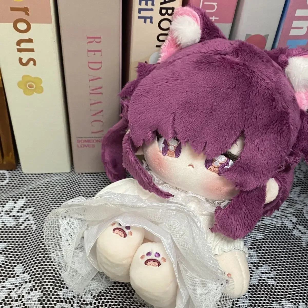 20cm anime honkai: star rail kafka vestir-se bonecas cosplay algodão pelúcia boneca corpo cauda plushie brinquedos figura presente de natal