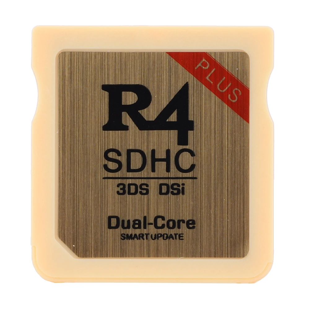 لعبة فيديو حرق بطاقة فلاش ، بطاقة ذاكرة مع صندوق البيع بالتجزئة ، نيندو 3DS DSi ، R4 SDHC ، ذهبي أبيض