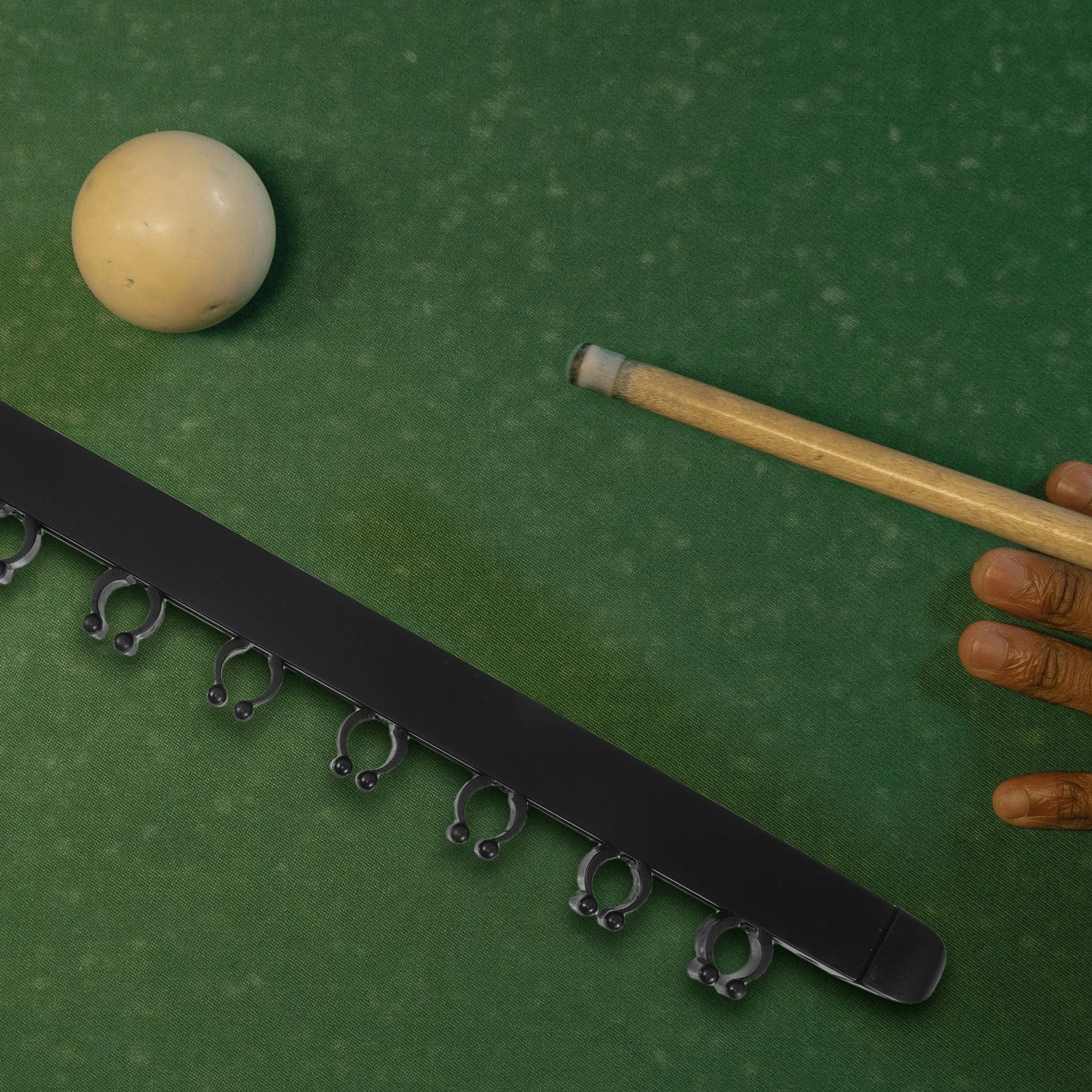 Solid Wood Pool Cue Rack Roman Style Wall Mounted Organizer Game Room Billiards Accessories Complete Set Holder Saver Table