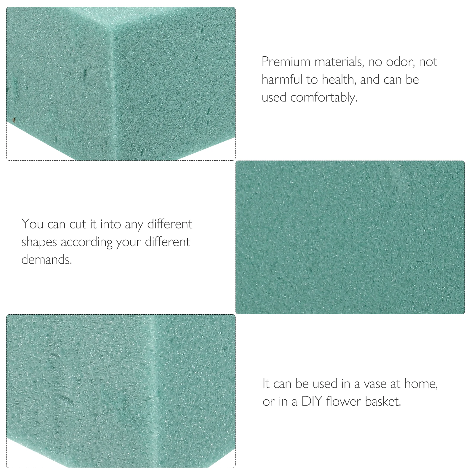 

3 Pcs Flower Arrangement Base High Absorbent Sponges Block Floral Brick Perfect for Home Shop Garden Use