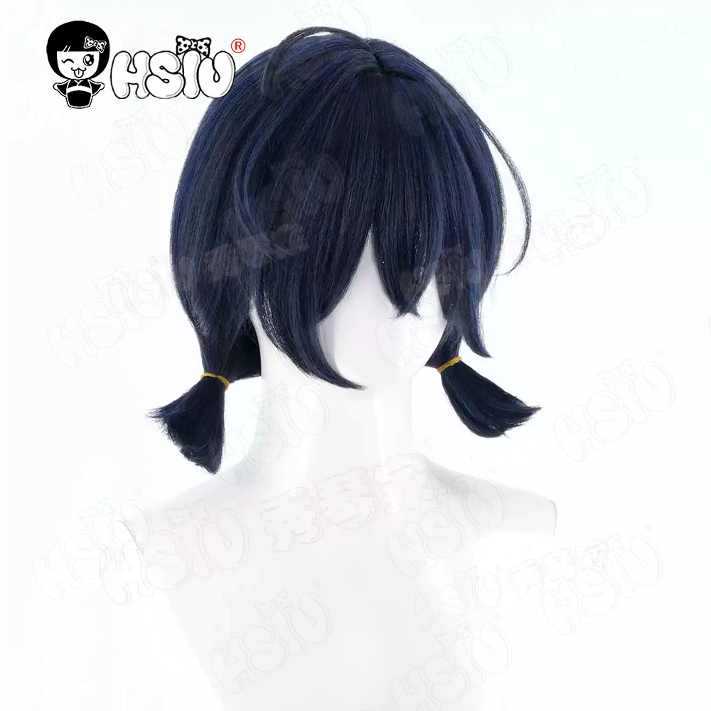 Belle Cosplay Wig HSIU 35CM dark blue short hair Synthetic Wig+Wig cap Game Zenless Zone Zero Sweety Belle Cosplay