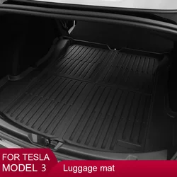 Tappetino per bagagli posteriore 3D TPE Pad per Tesla Model 3 2021-2023 accessori tronco Cargo Floor tappetino impermeabile completamente circondato s