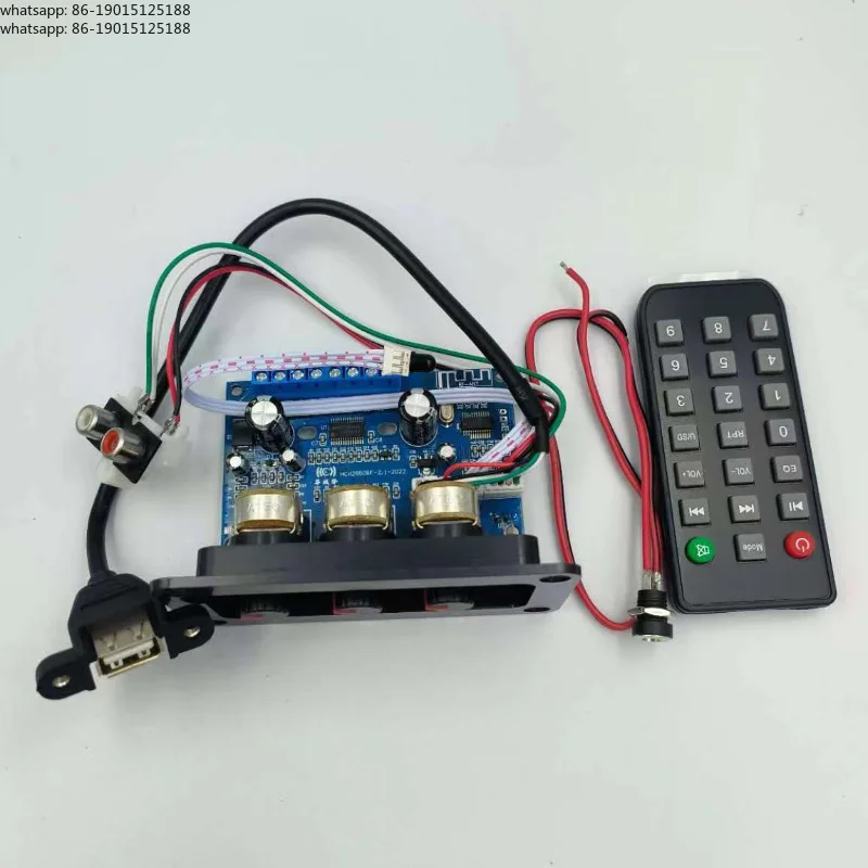 2026  Bluetooth 5.0 power audio board 2.1 subwoofer speaker sound amplifier 2x25W+50W with panel