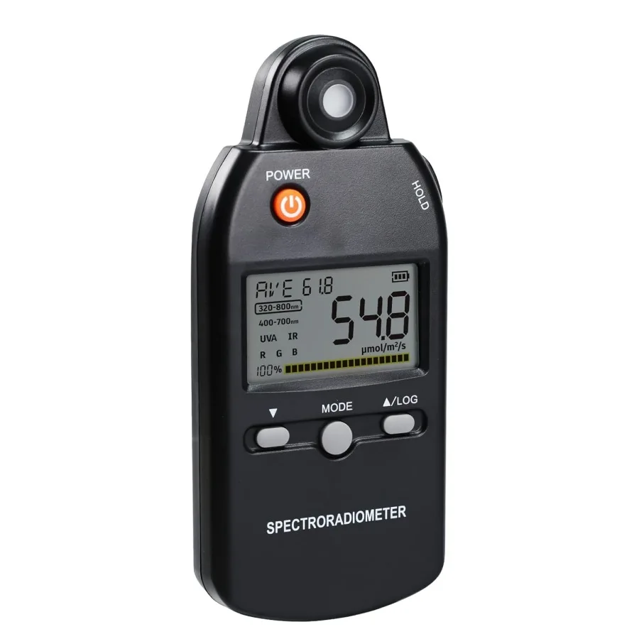 

Portable spectroradiometer with UVA/IR/RGB