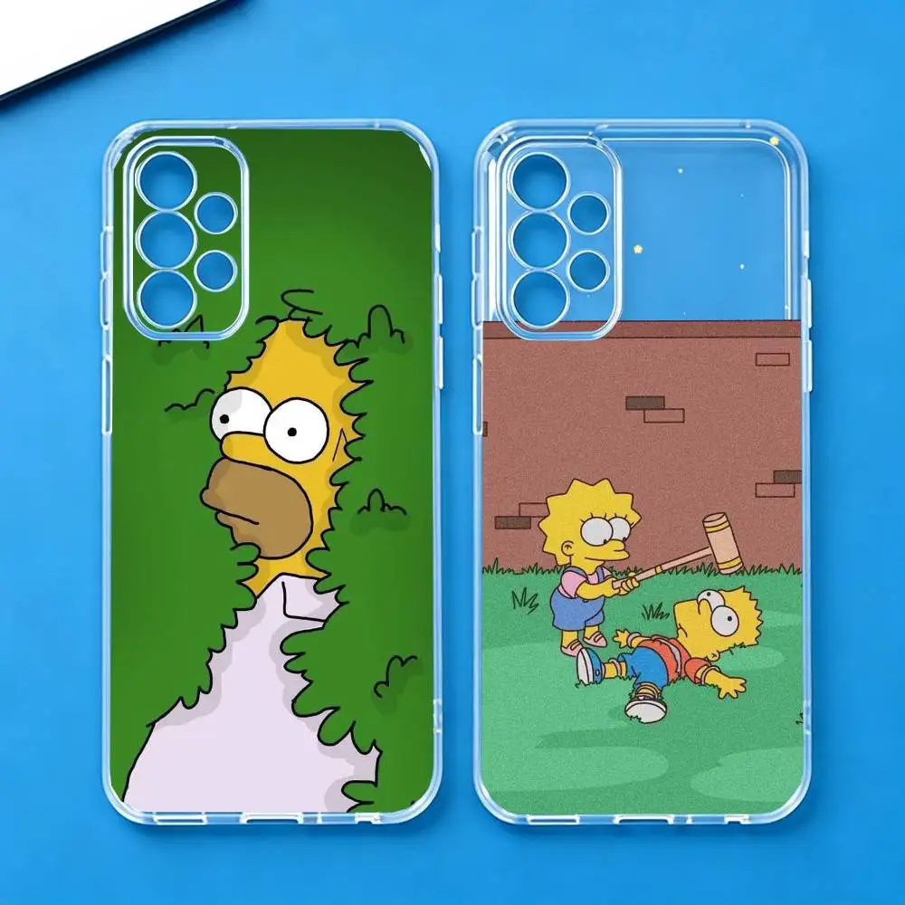The-H-Simpsons-Cartoon- Phone Case Transparent Silicone Soft For Samsung S25,S24,S21,S22,S23,S30,Ultra,S20,Plus,Fe