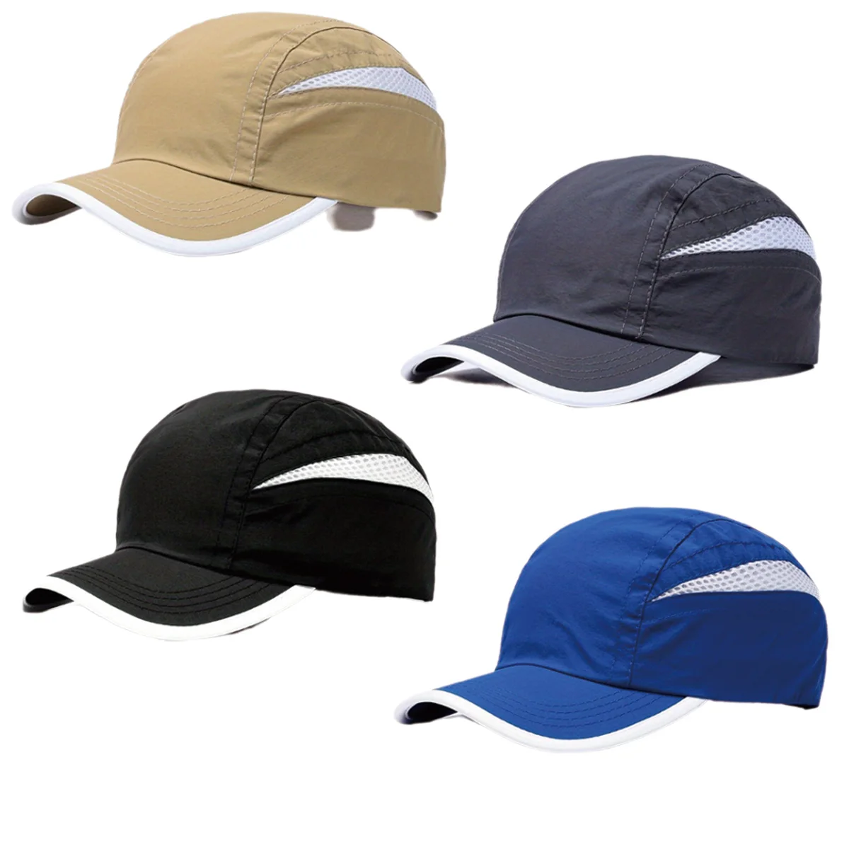 

Solid Color Big Size Baseball Cap for Men Women Spring Quick Drying Duckbill Hat Outdoor Sport Run Adjustable Simple Mesh Cap